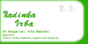 nadinka vrba business card
